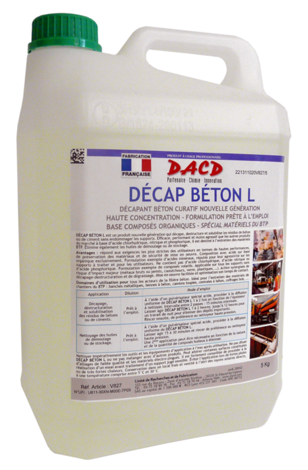 Décapant béton liquide curatif nouvelle génération